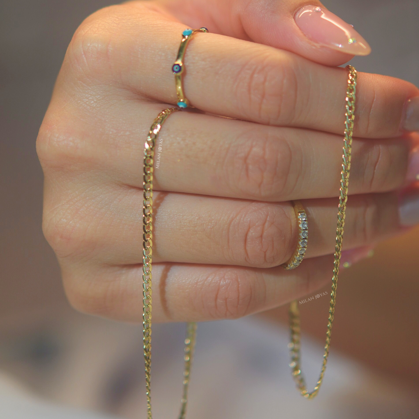 Pulseras Cubanas Oro Italiano 18k Milan Joyas