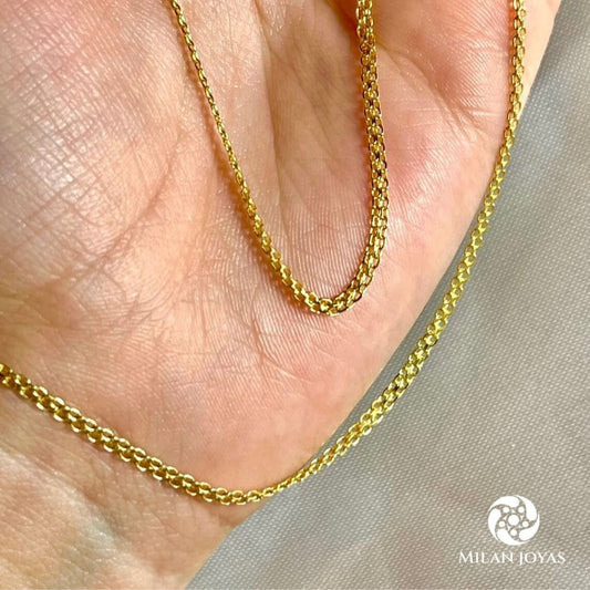 Cadena Doble China 60 cm de Milan joyas Oro Italiano 18k