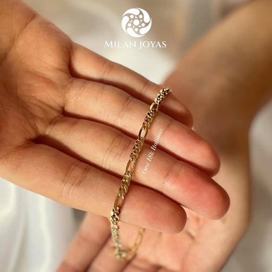 Pulsera Tres en Uno de Milan Joyas Oro Italiano 18k